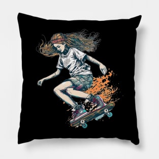 skater girl Pillow