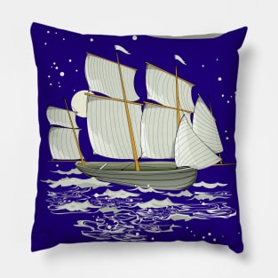 Ancient Viking sailboat Pillow