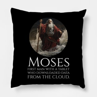 Moses Ten Commandments Meme - Funny Religious Pun Pillow