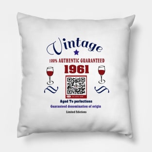 wine lovers made in 1961 Pillow