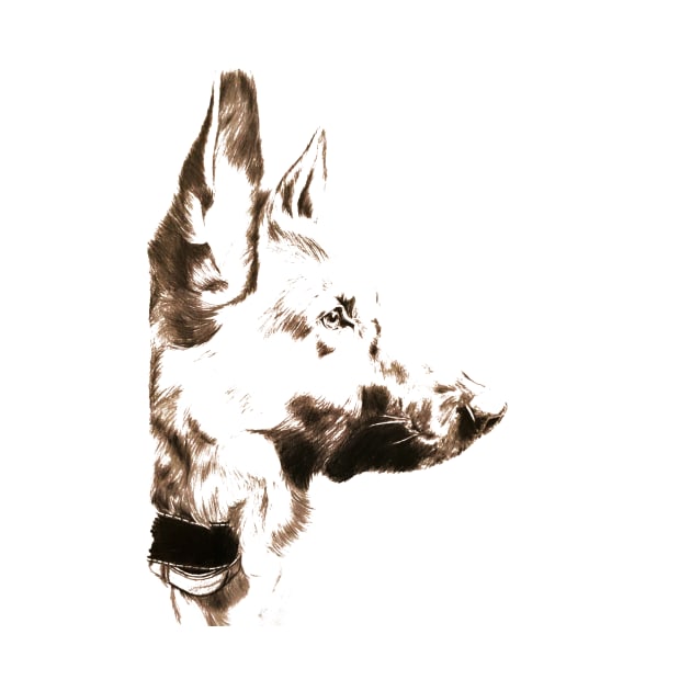 german shepherd by OctobersArt