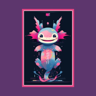 Cute Axolotl Anime Art Design | Cute Animals | Axolotl Hentaii Chibi Kawaii Design T-Shirt