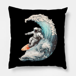 Astronaut Surfing Pillow