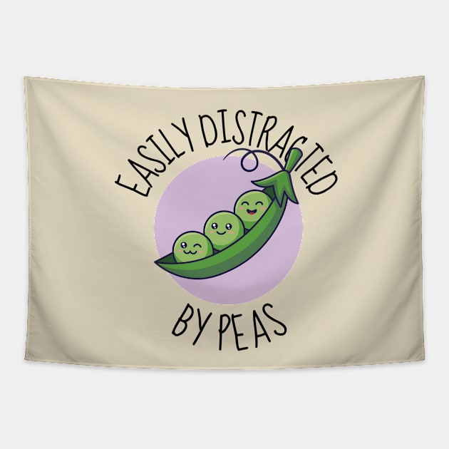 Easily Distracted By Peas Funny Tapestry by DesignArchitect