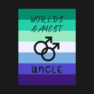 World Gayest Uncle LGBT Flag T-Shirt