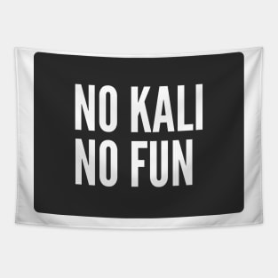 Cybersecurity No Kali No Fun Black Background Tapestry