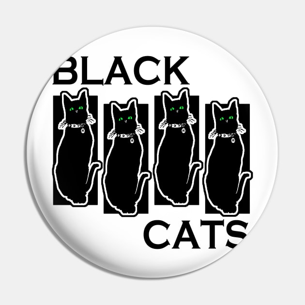 Black Cats Pin by PepperKittyRules