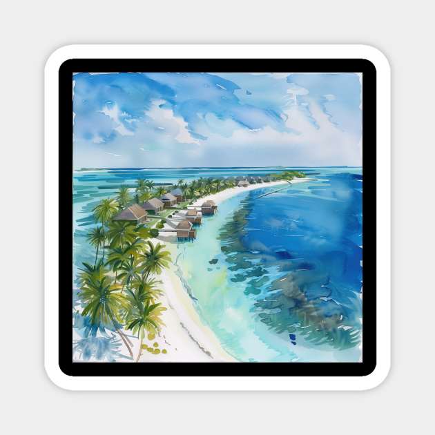 Maldives Magnet by ComicsFactory