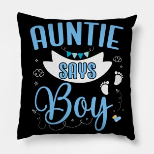 Auntie says Boy cute baby matching family party Pillow