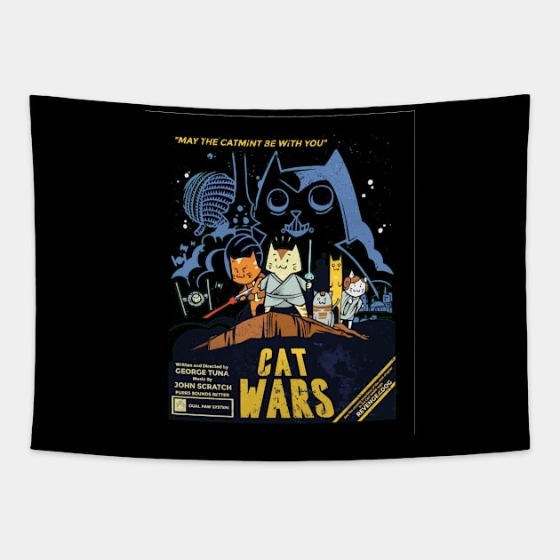 Meow Wars Cat Parody Tapestry by Zone32