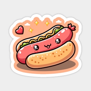 Cute Hotdog with Vegetable Magnet