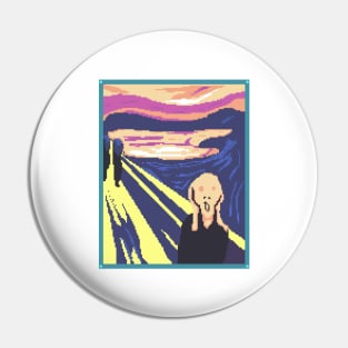 The Scream by Edvard Munch Pixelart Pin