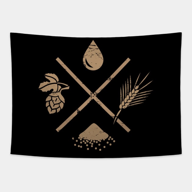 Home Brew Beer Ingredients Tapestry by MeatMan