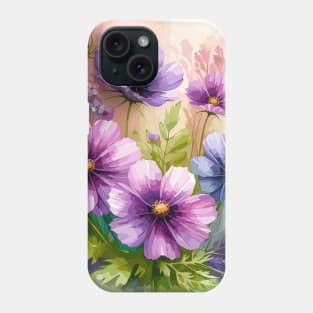 Purple Cosmos Flower Phone Case