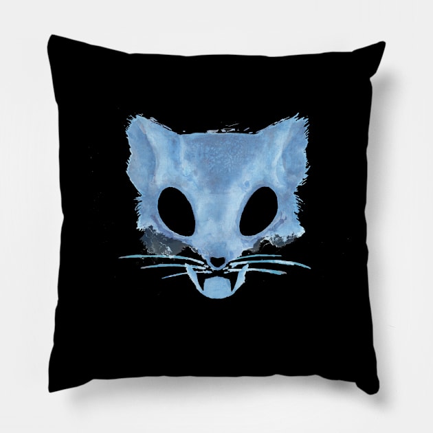 Cat of Ulthar - Ghost Pillow by gofenris