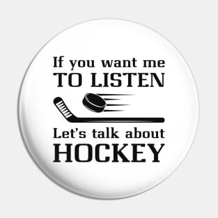 Talk About Hockey Pin