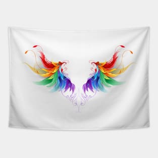 Fluffy Rainbow Wings (with shadow) Tapestry