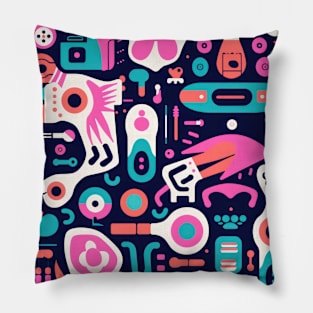 Playful Arena: Whimsical Monster Mates Pillow