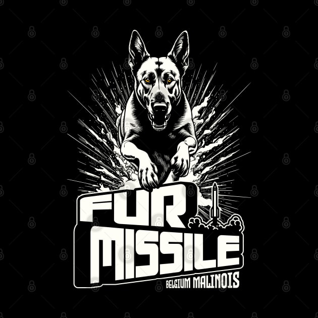 Fur Missile -Belgium Malinois by Garment Monkey Co.