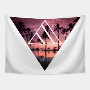 Tropical House Geometric Art Tapestry