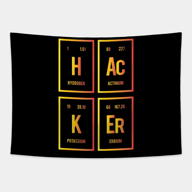 Hacker - Periodic Table of Elements Tapestry by Distrowlinc