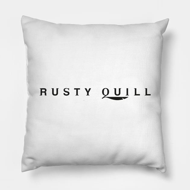 RQ Wordmark (Light Print) Pillow by Rusty Quill