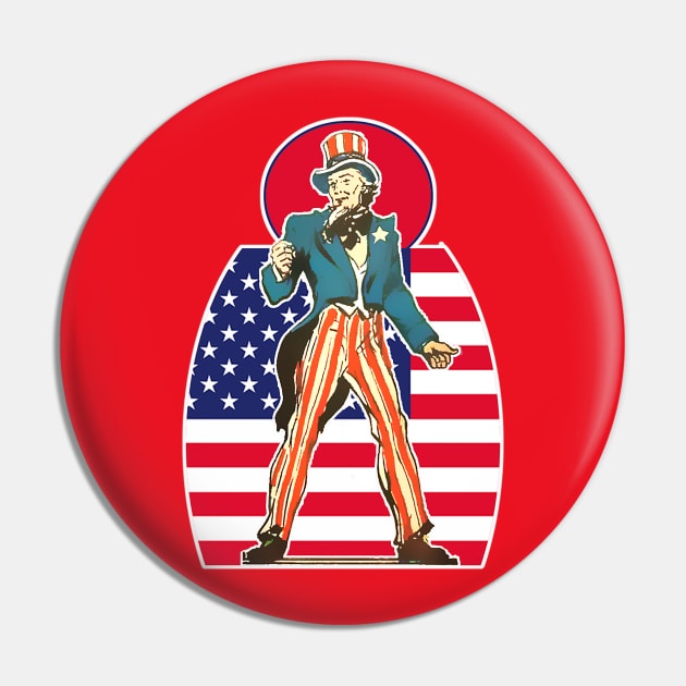 United States of America Uncle Sam patriot Pin by Marccelus