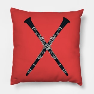 Clarinets Forming an X Pillow