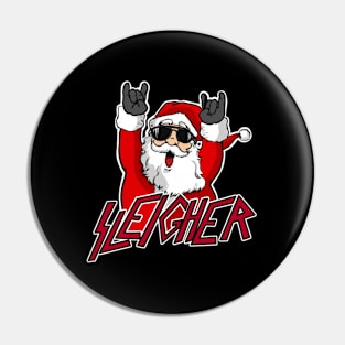 Sleigher Santa Claus Hail Santa Pin