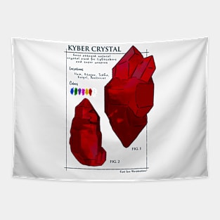 Kyber Crystal Science Illustration in Red Tapestry