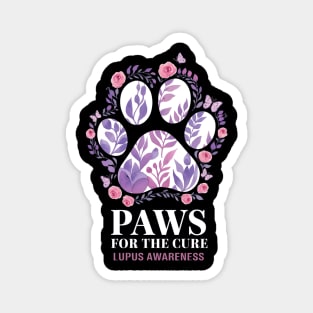 Dog Paws For The Cure Lupus Awareness Month Magnet