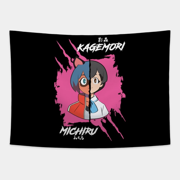 BRAND NEW ANIMAL (BNA): KAGEMORI MICHIRU Tapestry by FunGangStore