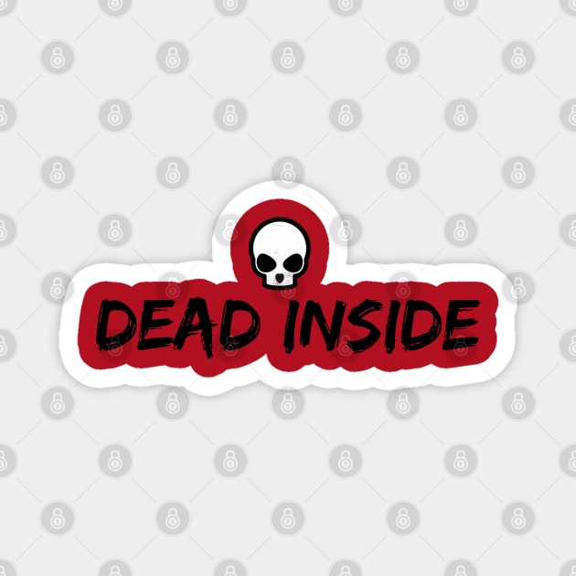 Dead Inside Skull Magnet by TaliDe