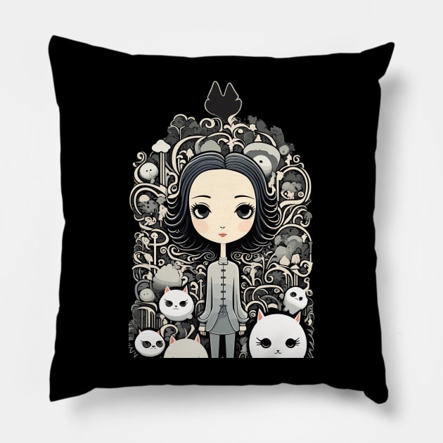 Crimson Nightmares: Blood-Curdling Tales of Horror Pillow by abdellahyousra