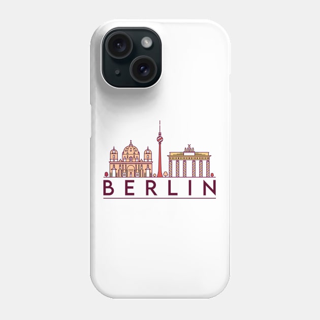Berlin cityscape Phone Case by SerenityByAlex