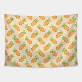 Cute Carrot Pattern for Vegan Tapestry