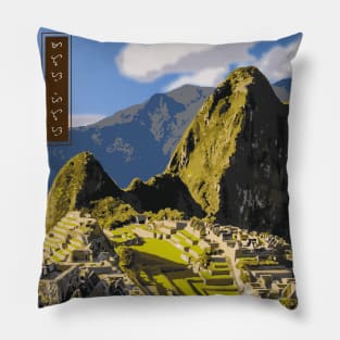 Machu Picchu - White Pillow