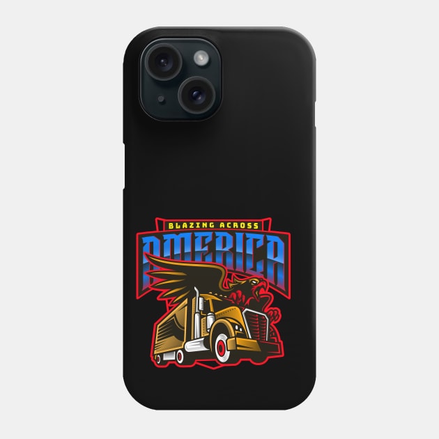 TRUCKERS: Blazing Across America Phone Case by TJWDraws