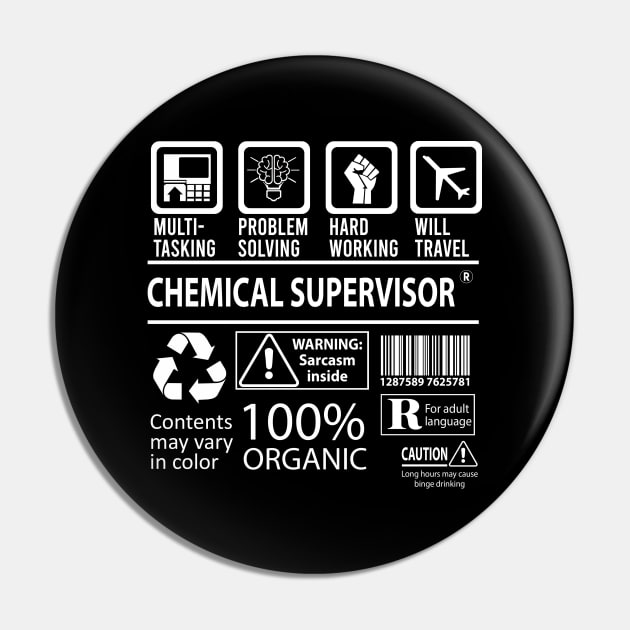 Chemical Supervisor T Shirt - MultiTasking Certified Job Gift Item Tee Pin by Aquastal