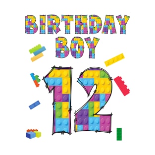 12th Happy Birthday Boy Gift T-Shirt