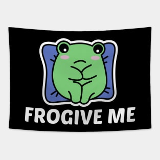 Frogive Me - Cute Frog Pun Tapestry