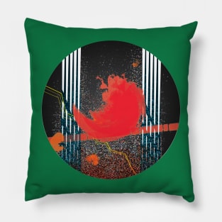 Polarize - Glitch Digital Abstract Art Colorful Vibrant Confetti Pillow