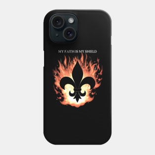 Flaming Fleur de lis Shield! Phone Case