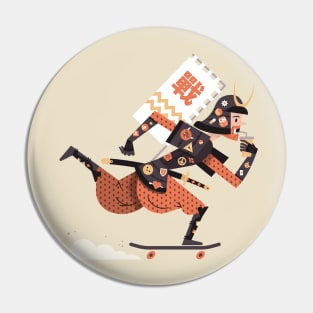 Samurai Skater Pin