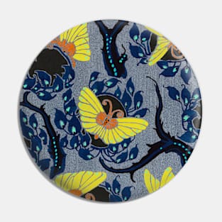 Butterfly pochoir pattern, Art Nouveau Pin