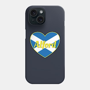 Alford Scotland UK Scotland Flag Heart Phone Case