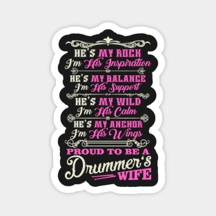 Proud Drummer Wife Magnet