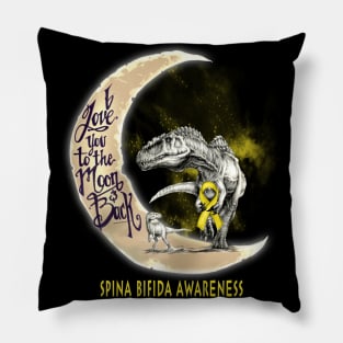 spina bifida dinosaur love you to the moon Pillow