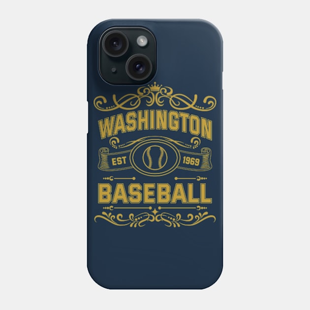 Vintage Washington Baseball Phone Case by carlesclan