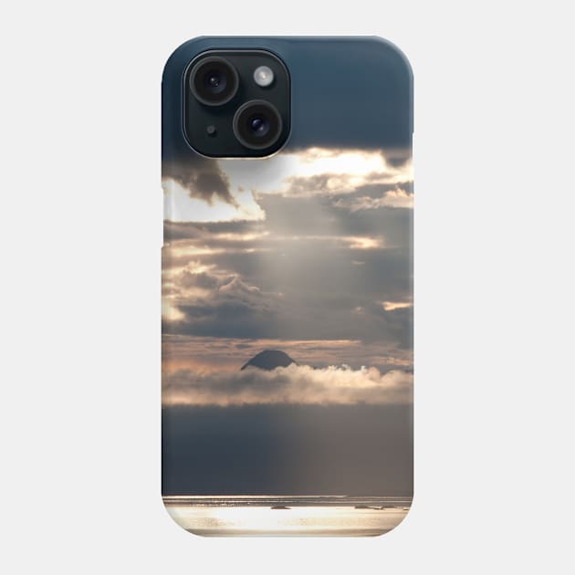 Lightshafts over the mountains of the west coast of Scotland Phone Case by richflintphoto